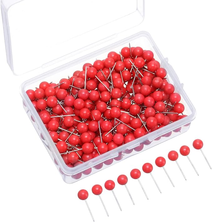 Map Tacks Push Pins Small Size 300 Packs by Outus
