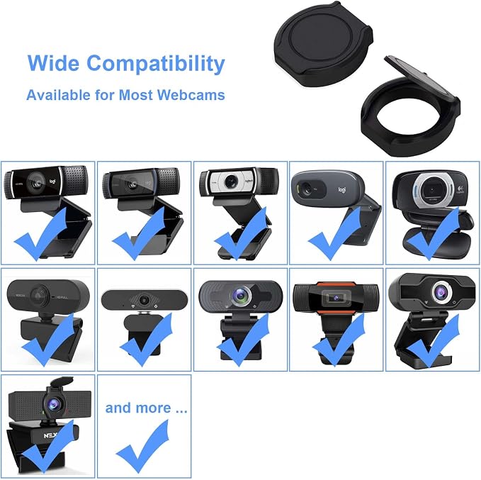 2 Pack Universal Webcam Cover, Desktop Computer External Webcam Lens Covers - Image 4