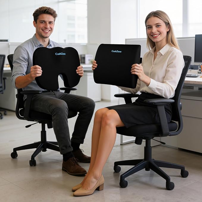 CushZone Seat Cushion, Lumbar Support Pillow - Image 7