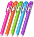 Retractable Mechanical Eraser Pen, Pen-Style Erasers, 5 Pack by Tamaki