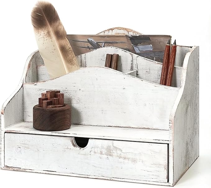 Pine Wooden Mail Organizer for Desk by REBEEVISION