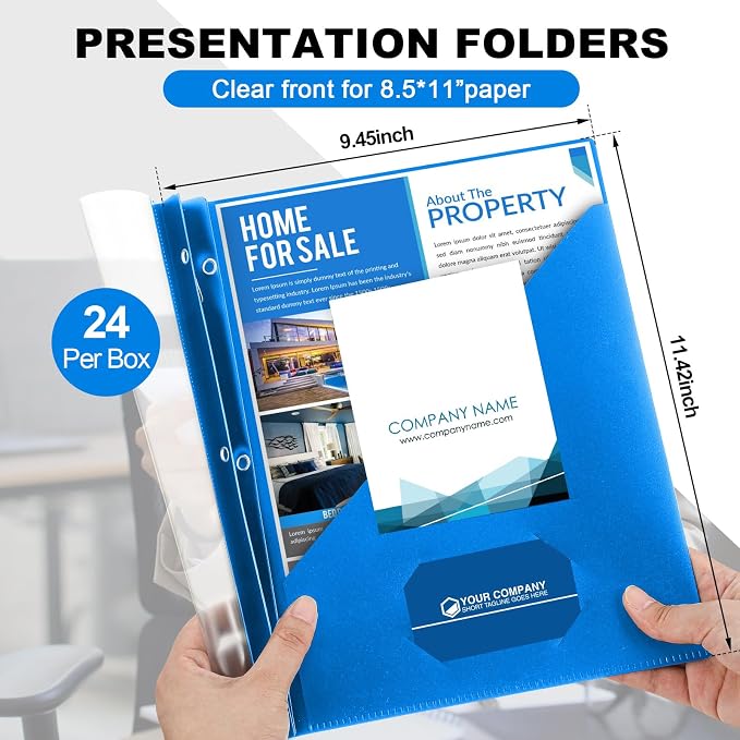 Teling 24 Pcs Clear Front Report Covers - Image 2