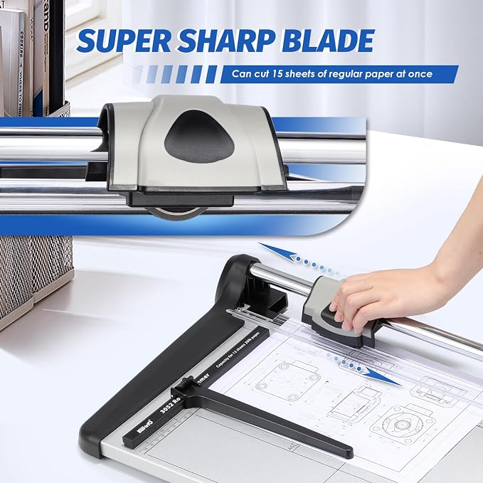 Rotary Paper Trimmer, 15 Sheets Heavy Duty Paper Trimmer, 670mm Cutting Length - Image 4