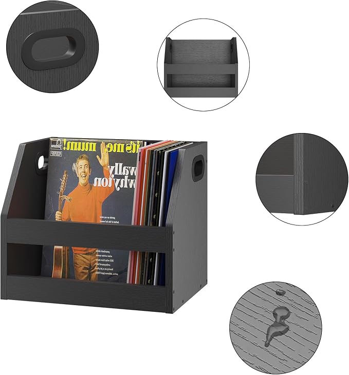 YMYNY Record Storage Holder, 14.96*11.42*11.42", UHCD001B | Vinyl Album Box - Image 7