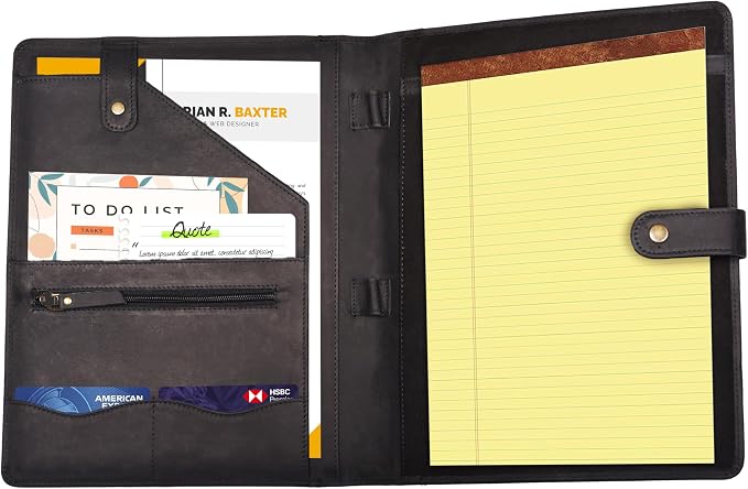 Leather Village Leather Portfolio Organizer - Image 2
