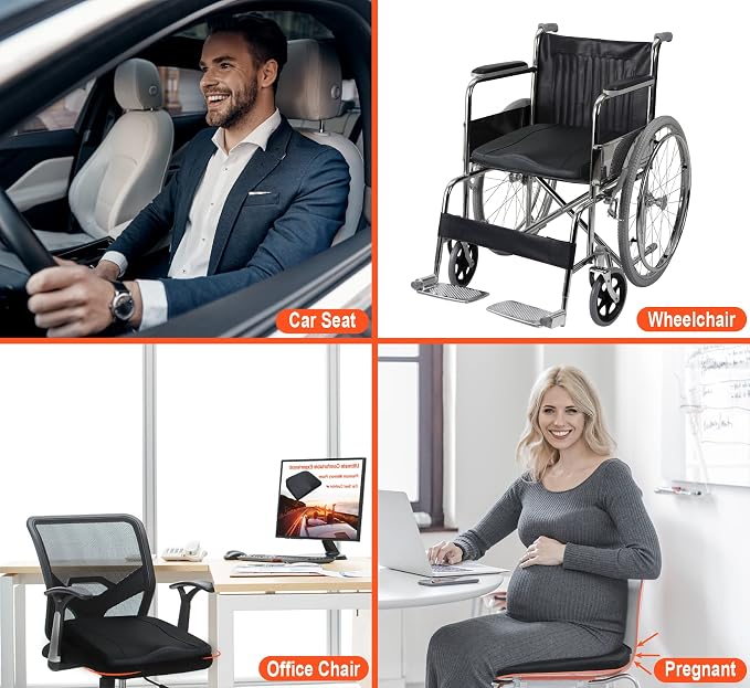 Lofty Aim Car Seat Cushion, Comfort Memory Foam Car Cushions - Image 6