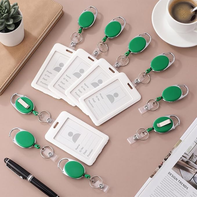 Honoson 50 Pcs Heavy Duty Retractable Badge Reels Batch ID Badge Holder - Image 5