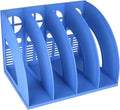 SAYEEC Sturdy Magazine Holder Plastic 4 Compartment Desk File Organizer by SAYEEC