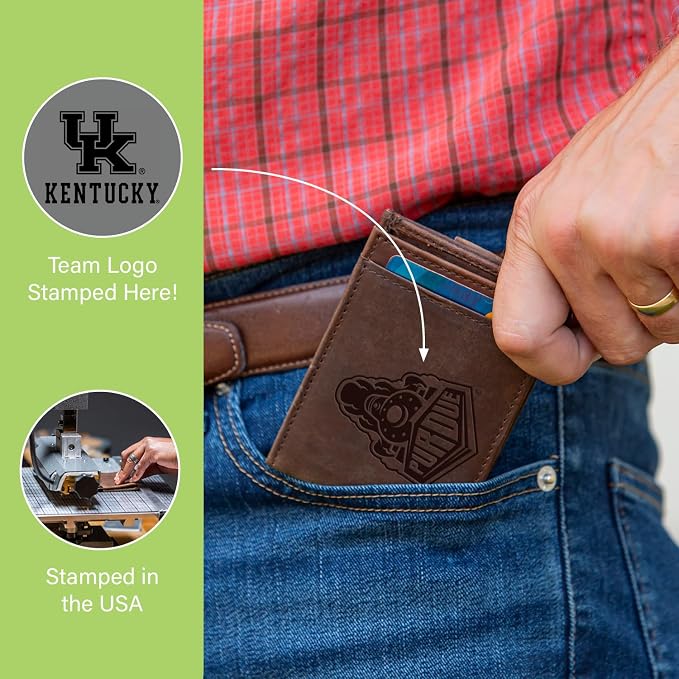 Team Sports America NCAA University of Kentucky Front Pocket Slim Wallet - Image 7