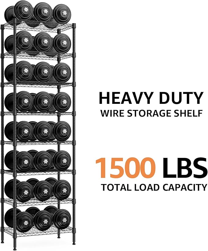 M MZG 8 Tier 2000 lbs Storage Rack Metal Wire Shelving Unit, Storage Standing - Image 4