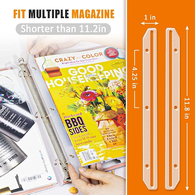 40Pcs 3 Hole Punched Magazine Holders, Magazine Organizer, 3 Ring Binder Insert - Image 2