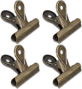 4PCS Bulldog Clips Brass Bulldog Clips Multi-Purpose Binder Food Bag Clamps Big by Unknown