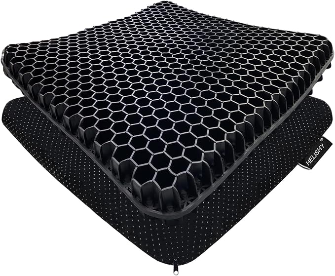 Gel Seat Cushion for Long Sitting Pressure Relief by Helishy