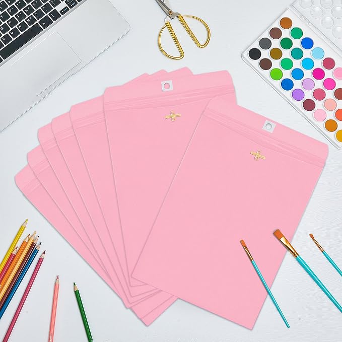 Geyee 100 Pcs Clasp Manilla Envelopes 9 x 12 Inch Gummed Colored Envelopes - Image 5