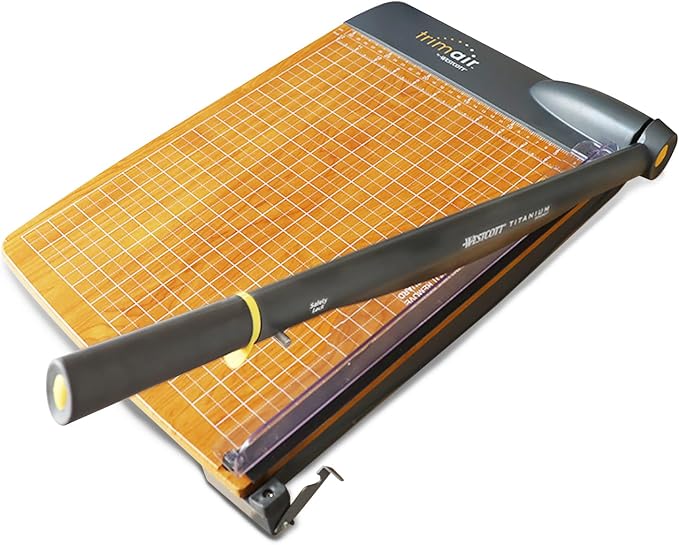 Westcott 15'' TrimAir Wood Guillotine Paper Cutter & Paper Trimmer, 30 Sheet by Westcott