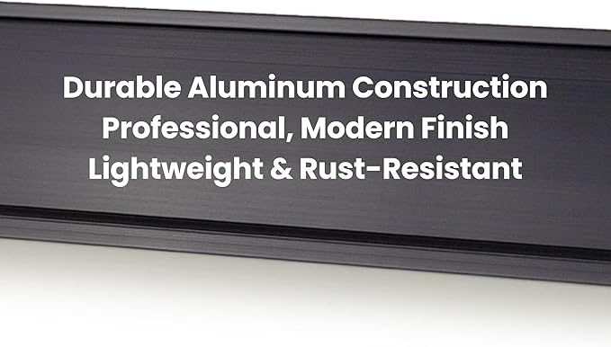 2" x 10" Aluminum Office Desk Nameplate Sign Holder 5 Pack - Image 3