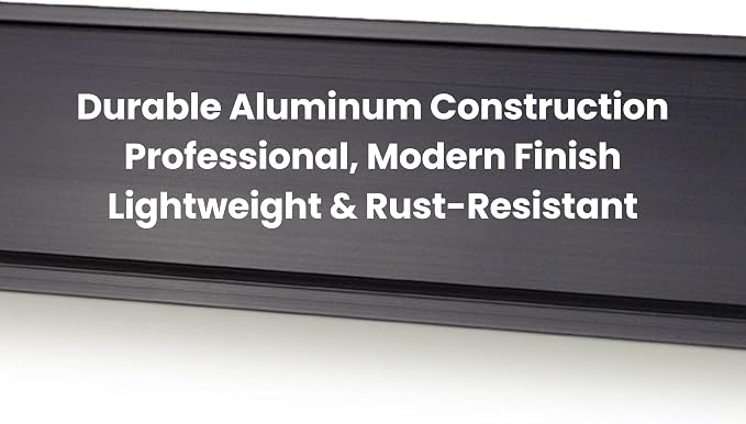 2" x 10" Aluminum Office Desk Nameplate Sign Holder 10 Pack - Image 3