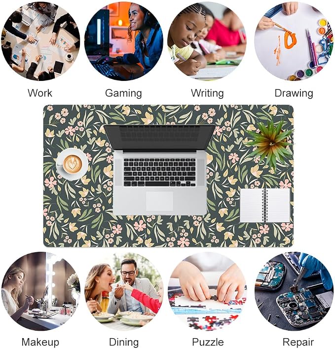 Colorful Star Large Mouse Pad, PU Leather Waterproof Desk Mat, Computer Gaming - Image 6