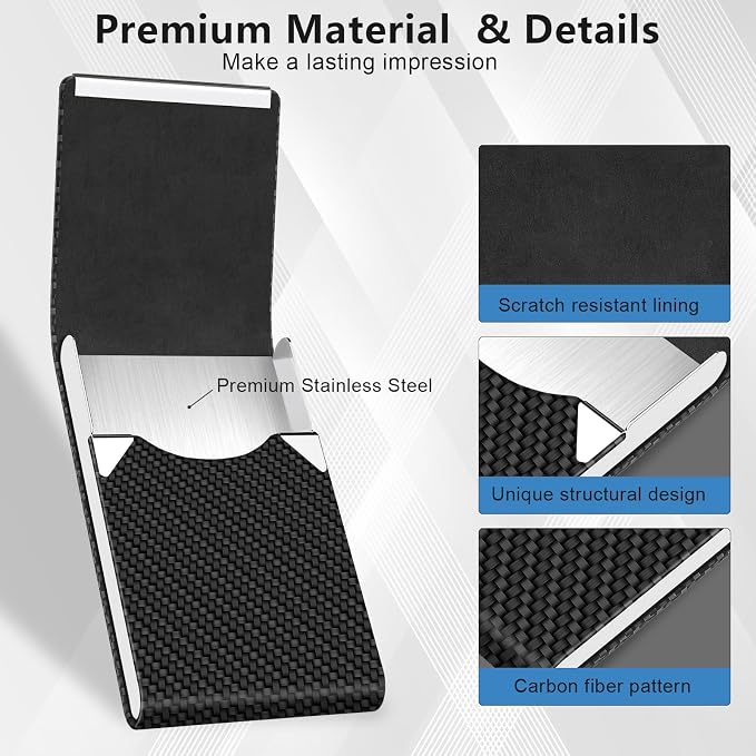 Black Carbon Business Card Holder - Image 4