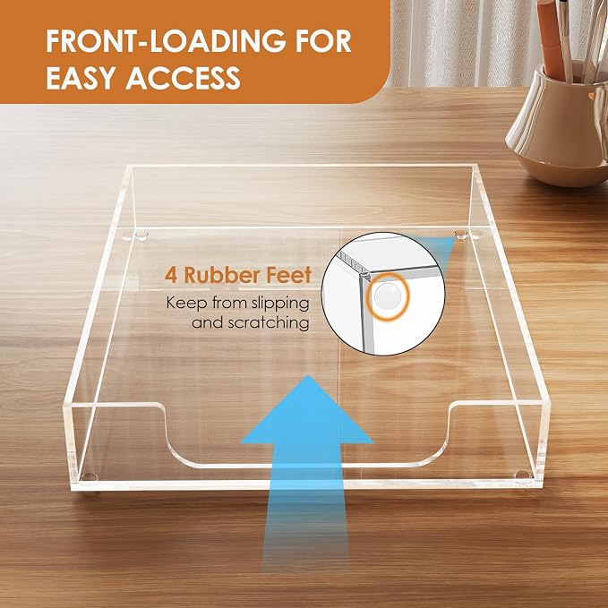 MaxGear Acrylic Letter Tray | Clear Desk Organizer - Image 5