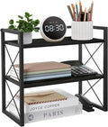 YINMIT Desktop Shelf Organizer, 2 Tier Office Shelves, Wood Desk Organizer by YINMIT