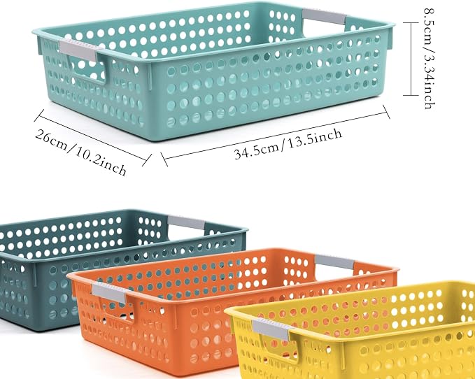4A Paper Tray Organizer, 4 Pack Paper Tray Durable Desk Storage Bins, Stackable - Image 2