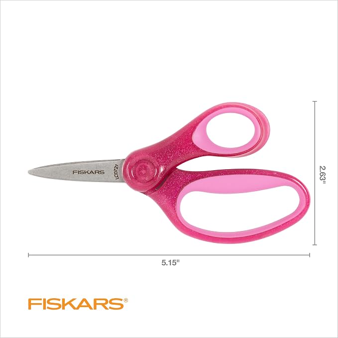 Fiskars 5" SoftGrip Pointed-Tip Glitter Scissors - Image 9