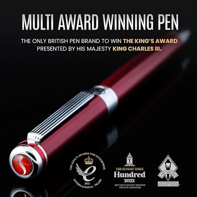Scriveiner Deep Crimson Ballpoint Pen - Image 2