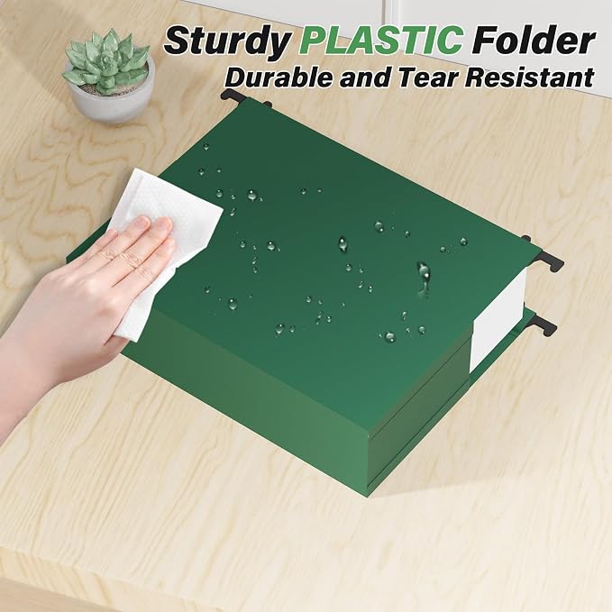 Ansook Plastic Hanging File Folders Letter Size, 3 inch Hanging Folders - Image 2