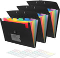 Accordian File Organizer 7 Pocket Expanding File Folder by RIEJIN