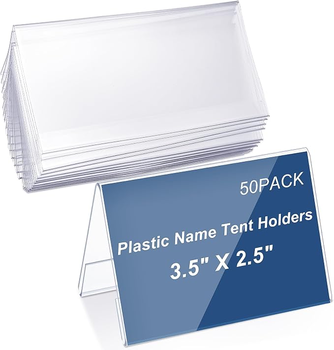 Vicenpal Acrylic Name Plate for Desk, PVC Names Tent Card Holder, Table Sign by Vicenpal