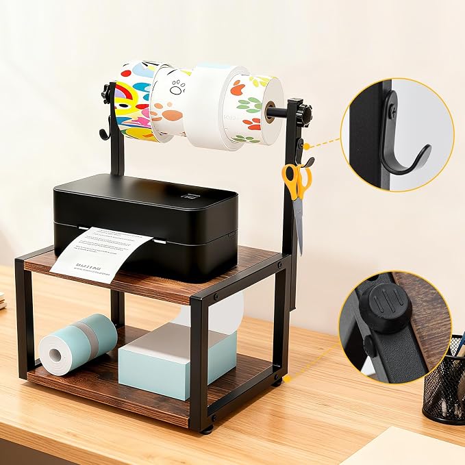 Printer Label Holder for Thermal, Adjustable Screws for Label Sticker | - Image 2