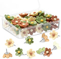 Sawysine 60 Pcs Cute Push Pins Decorative Push Pins Thumb Tacks Colorful Flower by Sawysine