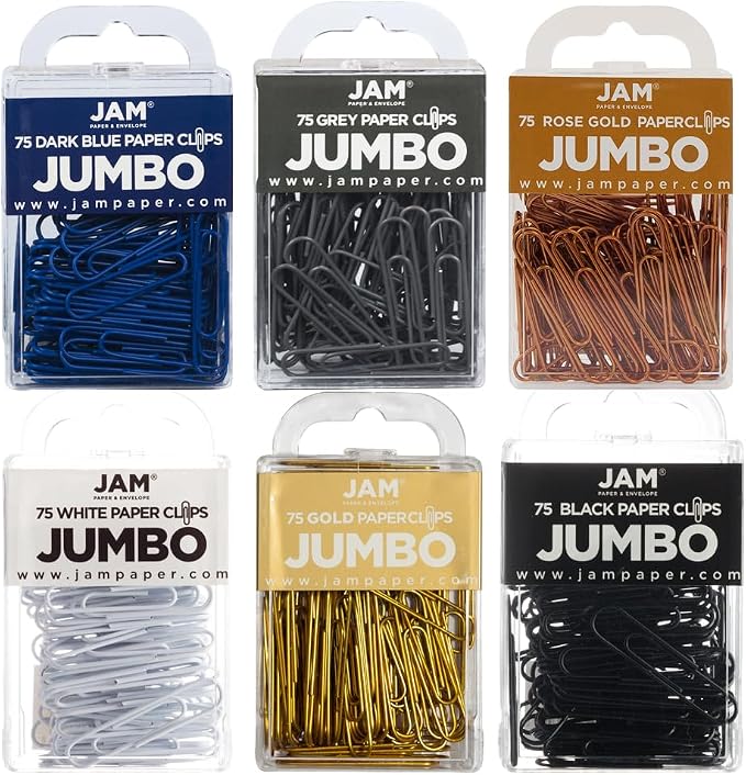 JAM PAPER Colorful Jumbo Paper Clips by JAMPaper