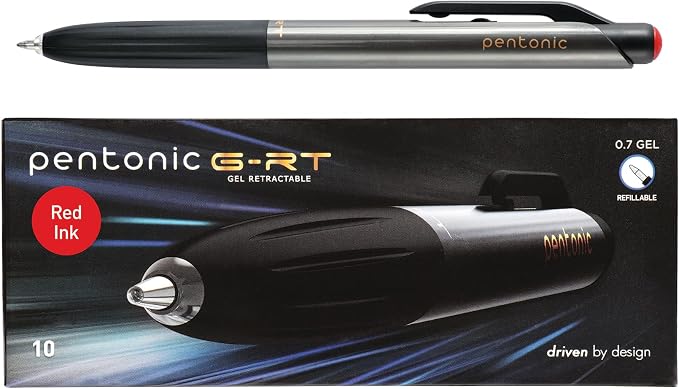 Pentonic G-RT Retractable Gel Pens, 0.7 mm Fine Point, Smooth Writing by PENTONIC