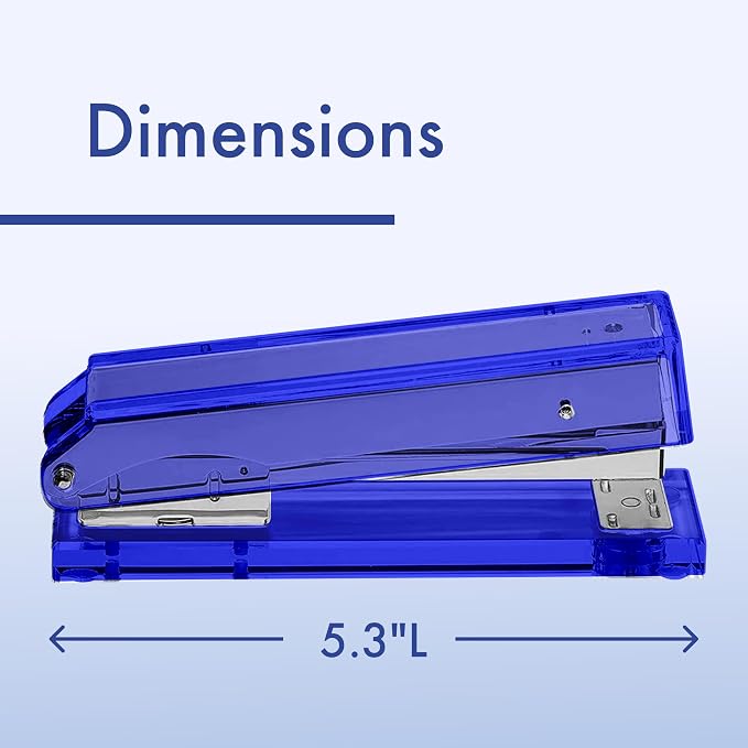 OfficeGoods Acrylic Stapler – Aesthetic & Durable Blue Desk Staple - Image 4