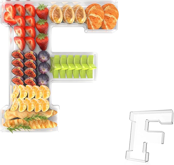 13.8" Acrylic Letter Charcuterie Tray, Charcuterie Letters Fillable Box by Tdsuco