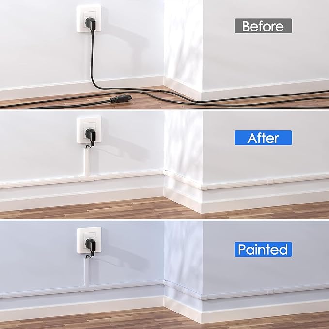 Yecaye TV Cord Hider, 236in Cord Cover, Large Cable Hider, Wire Covers - Image 5