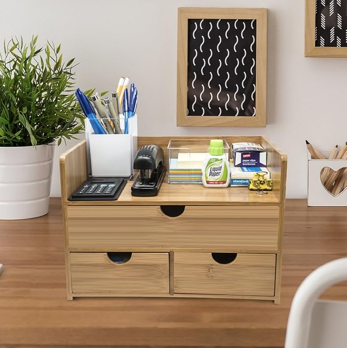 Sorbus Bamboo Desk Organizer - Image 5