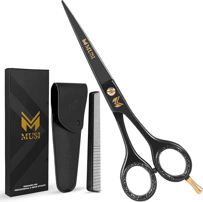 Barber Hair Cutting Scissors 6.5" – 420 Japanese Standard Stainless Steel Hair by MUSI