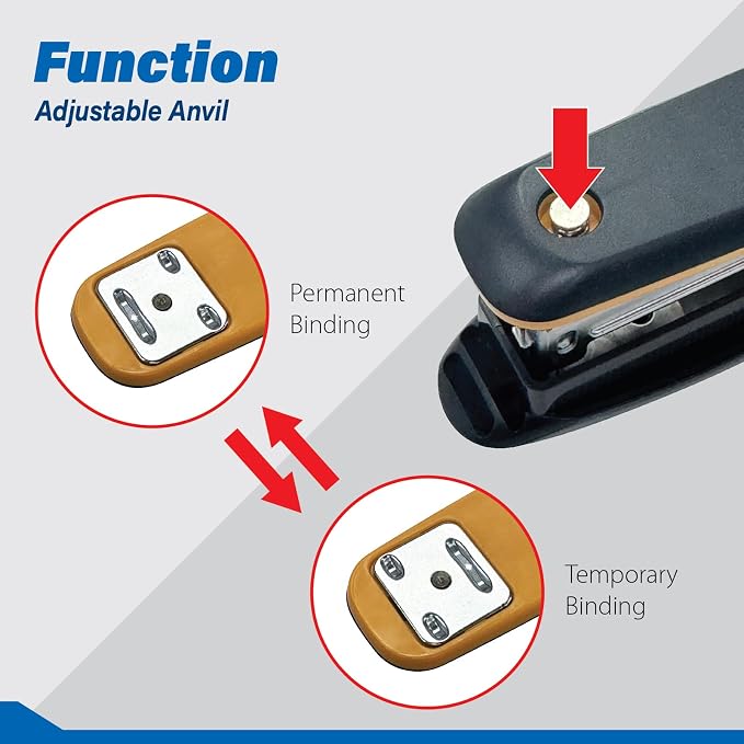 Ergonomic Stapler, 20 Sheet Capacity & 100 Staples Storage, - Image 5