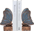 Vintage Blue Butterfly Bookends, Resin Book Ends by Kakizzy