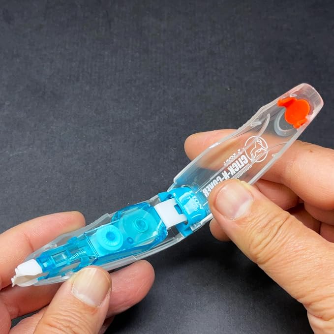 LION CLICK-N-COVER Refillable Correction Tape, Retractable Tip, 1/5" wide and - Image 6