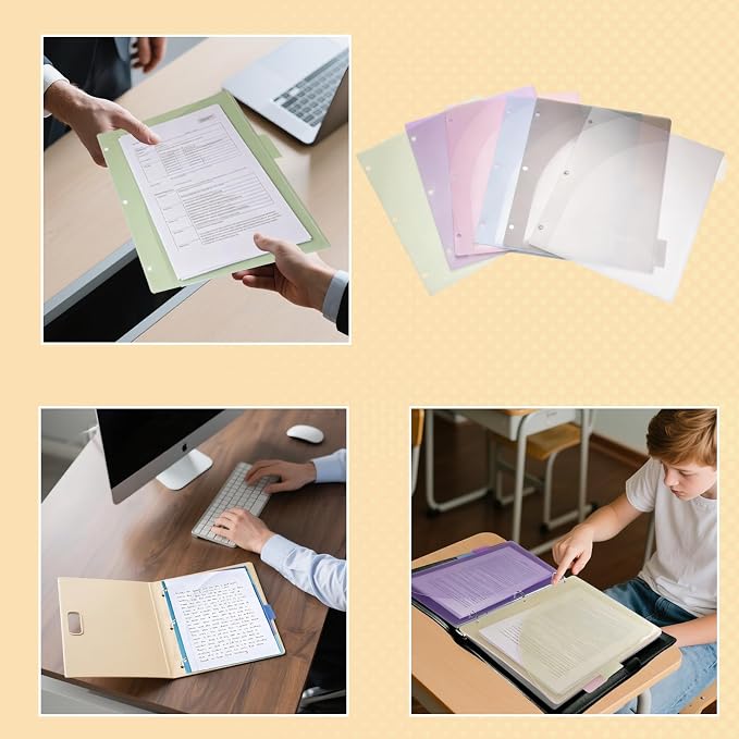 Binder Dividers with Tabs and Pockets, Letter Size - Image 7