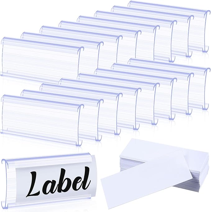 Yulejo 150 Pcs Plastic Wire Shelf Label Holders by Yulejo