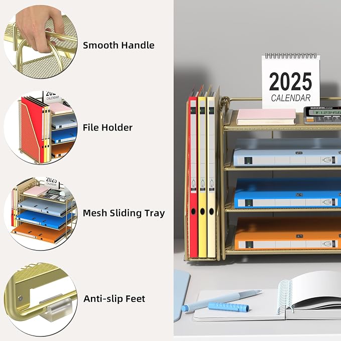 Spacrea Desk Organizers and Accessories, Paper Organizer - Image 3