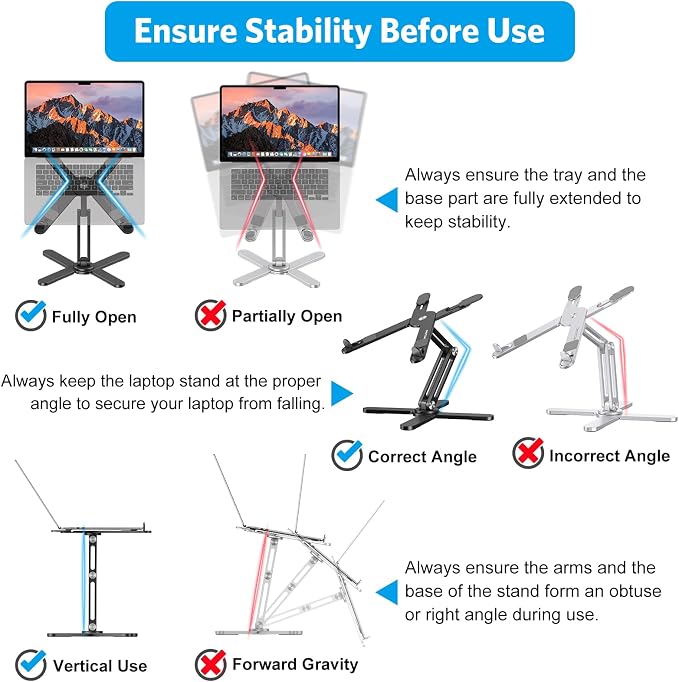 OMOTON 360° Rotating Laptop Stand Riser - Image 6