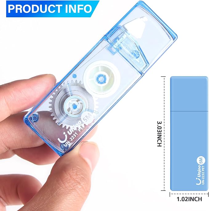Unjoo Mini White Correction Tape Set | Aesthetic Cute Correction Tape, - Image 3