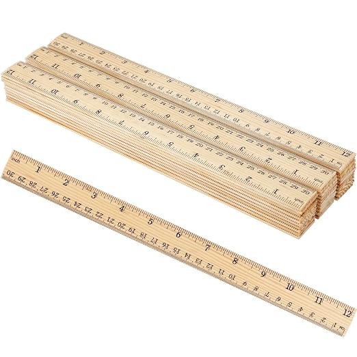 Zonon 30 Pcs Wooden Rulers Bulk 12 Inch Ruler - Image 9