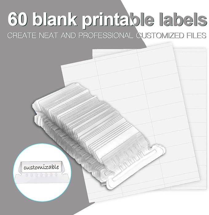 HERKKA Hanging File Folders, 60 Pack Reinforced Letter Size Hanging Folders - Image 5
